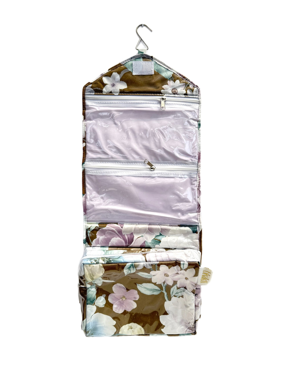 Estuche viaje flores oro